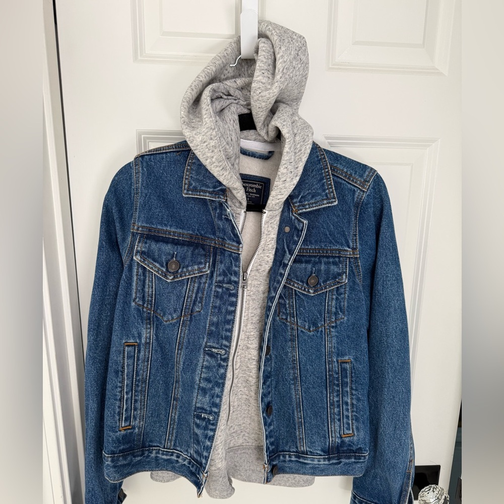 Jean jacket/hoody combo